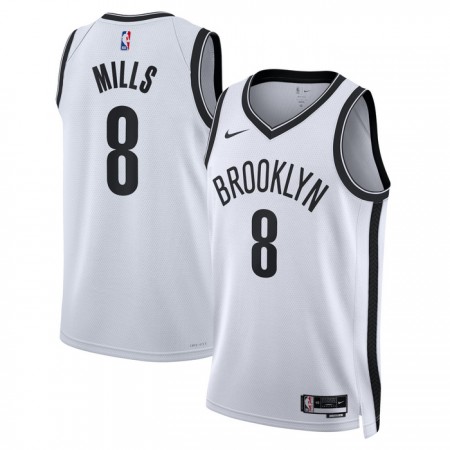 Muške NBA Dres Brooklyn Nets Patty Mills 8 Nike 2022-23 Association Edition Bijela Swingman